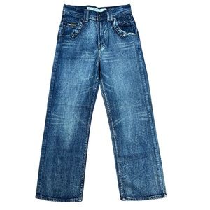 Chams Boys Bootcut Denim Blue Jeans